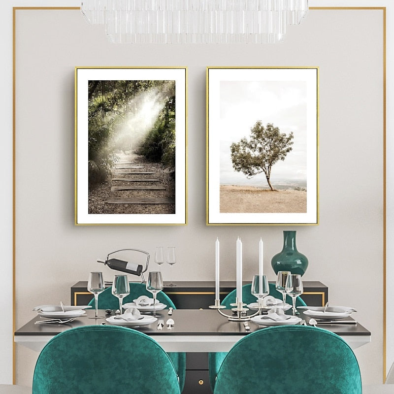 Arthia Designs - Green Forest Mountain Landscape Canvas Art - Review