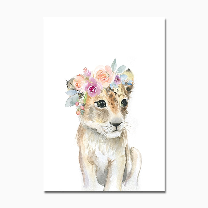 Arthia Designs - Flower Baby Animal Canvas Art - Review