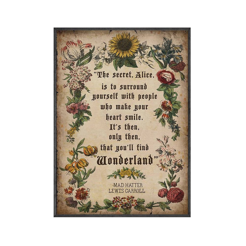 Arthia Designs - Alice In Wonderland Quote Canvas Art - Review