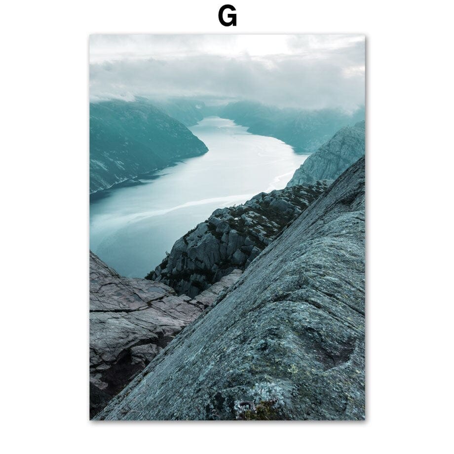 Arthia Designs - Nature Wild Ox Mountain Lake Canvas Art - Review