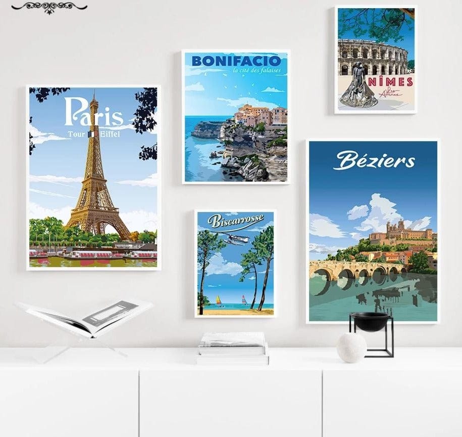 Arthia Designs - Europe Travel Destination Gallery Wall Canvas Art - Review