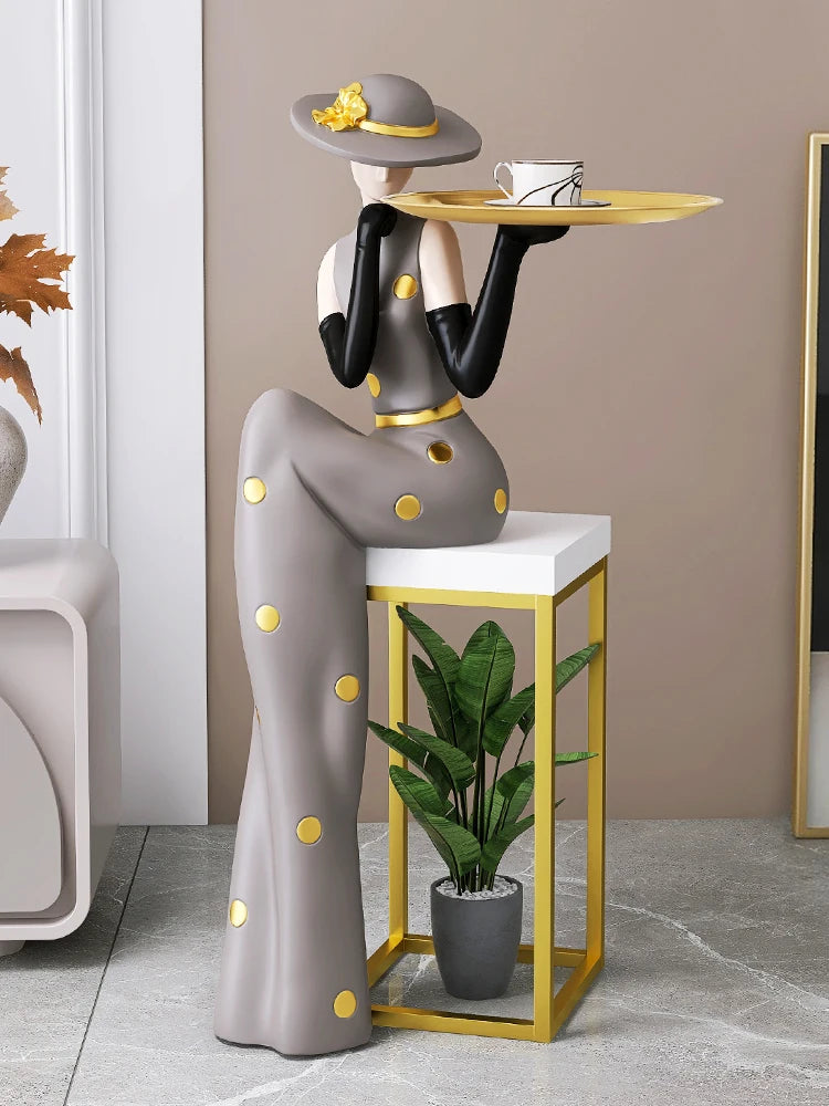 Arthia Designs - Elegant Lady Sitting with Tray Statue - Review