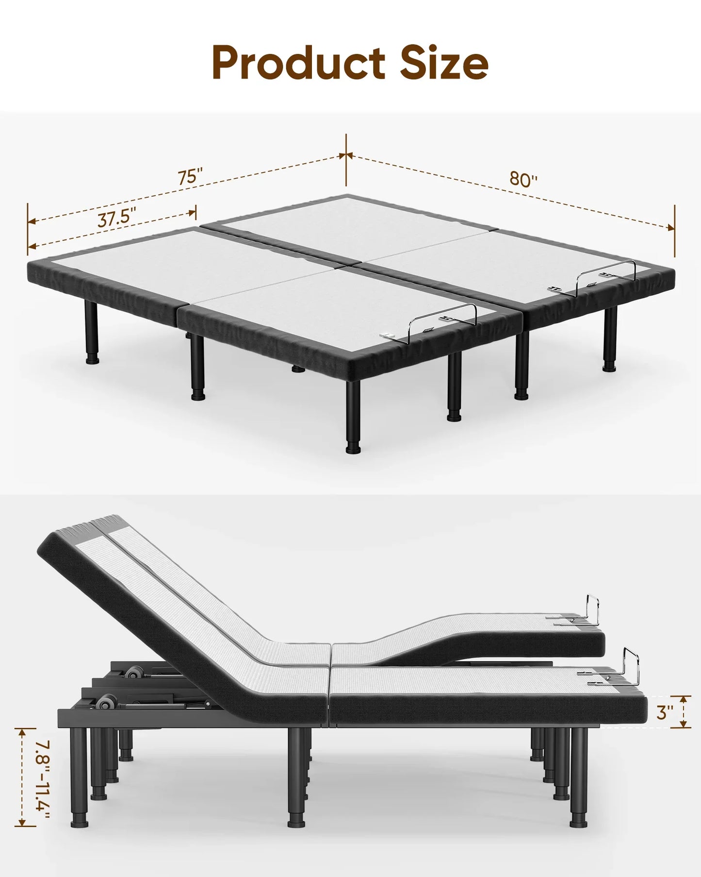 Arthia Designs - Adjustable Bed Frame with Massage, Ergonomic Foot & Head Incline - Review