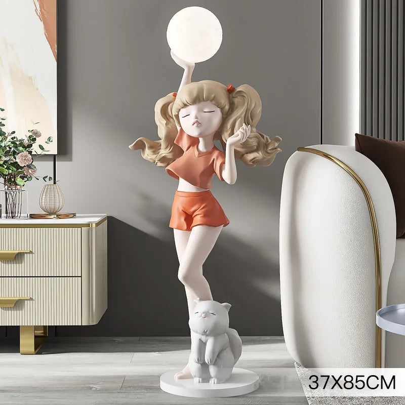 Arthia Designs - Girl Holding Light Ball Floor Statue - Review