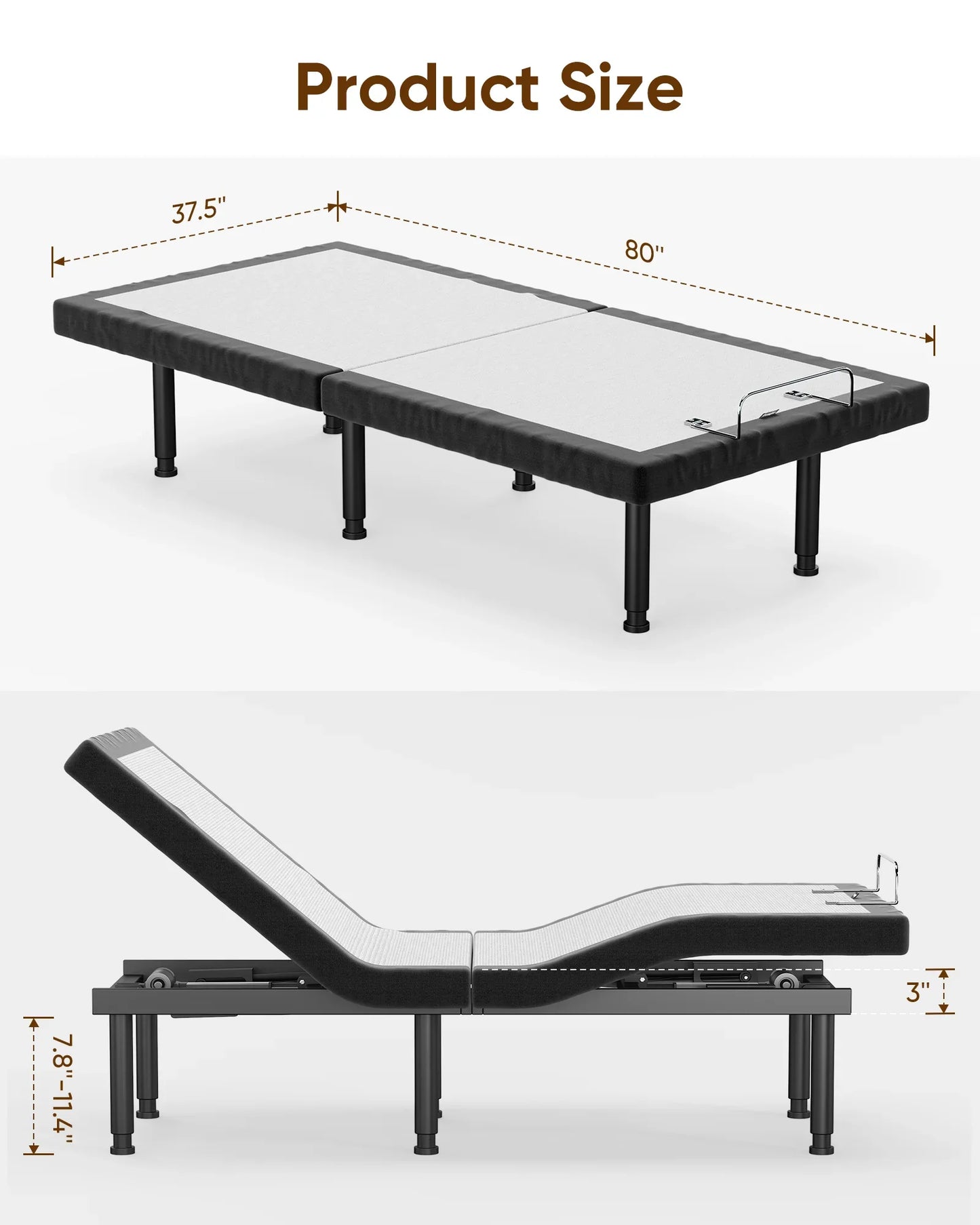 Arthia Designs - Adjustable Bed Frame with Massage, Ergonomic Foot & Head Incline - Review