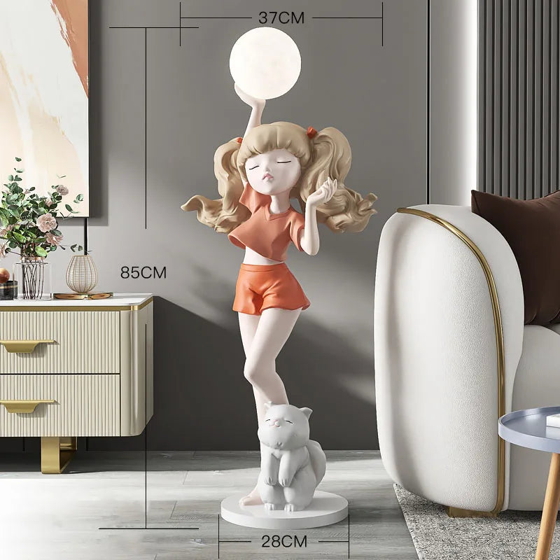 Arthia Designs - Girl Holding Light Ball Floor Statue - Review