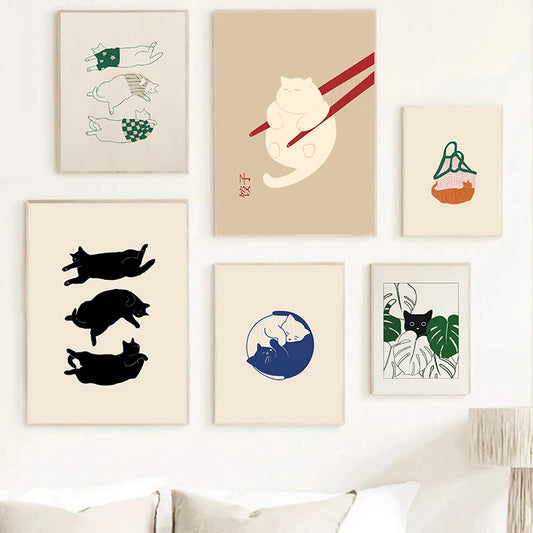Arthia Designs - Funny Lazy Cat Dumpling Canvas Art - Review