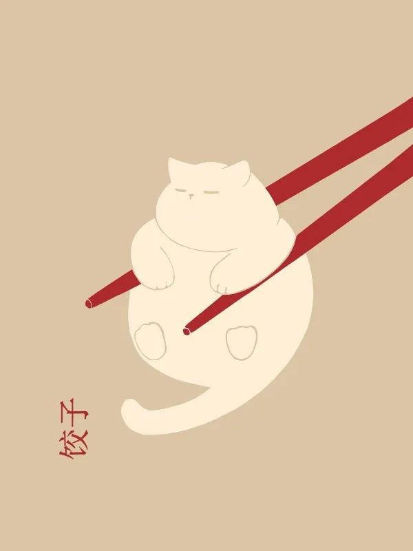 Arthia Designs - Funny Lazy Cat Dumpling Canvas Art - Review
