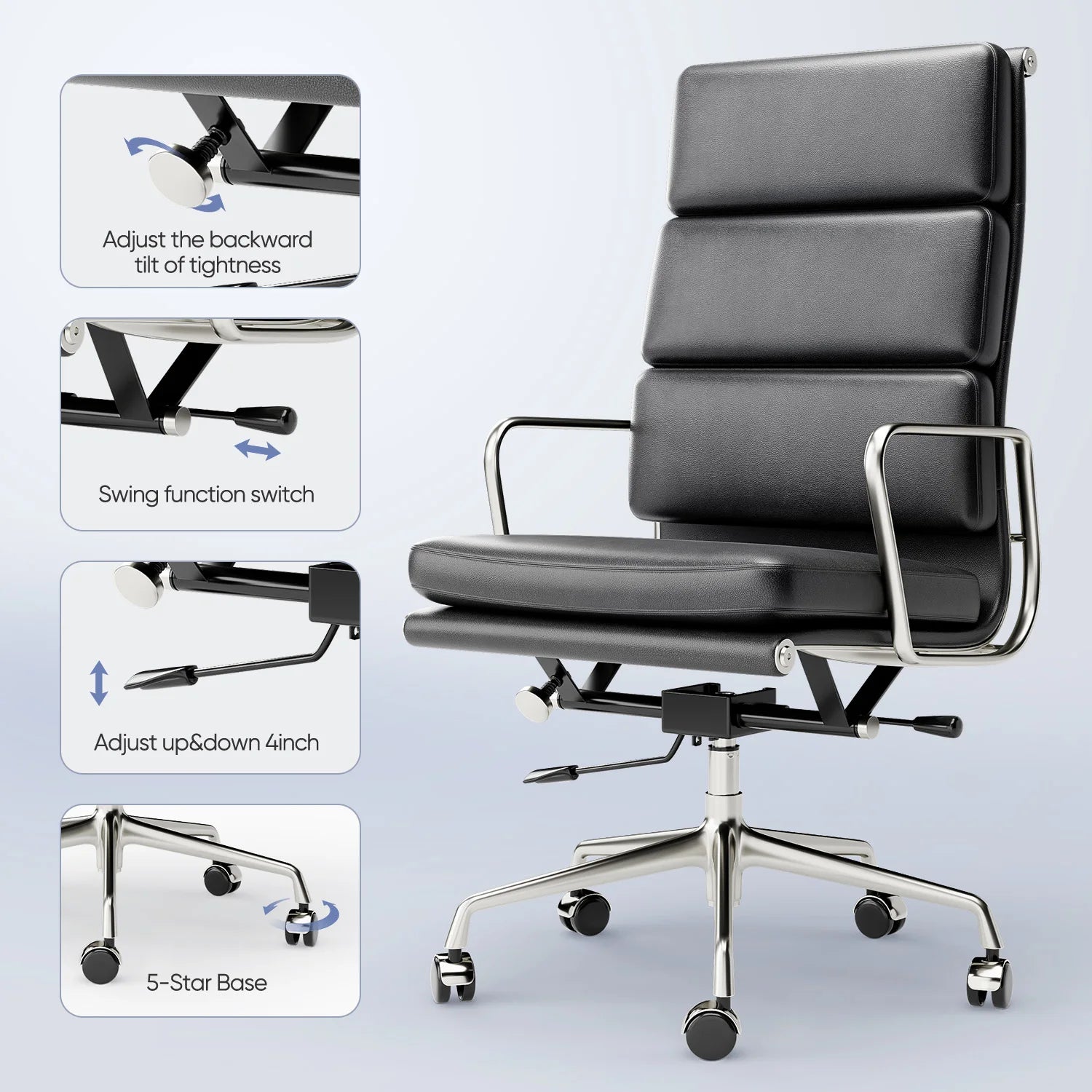 Arthia Designs - Eames Soft Pad Office Leather Chair - Review