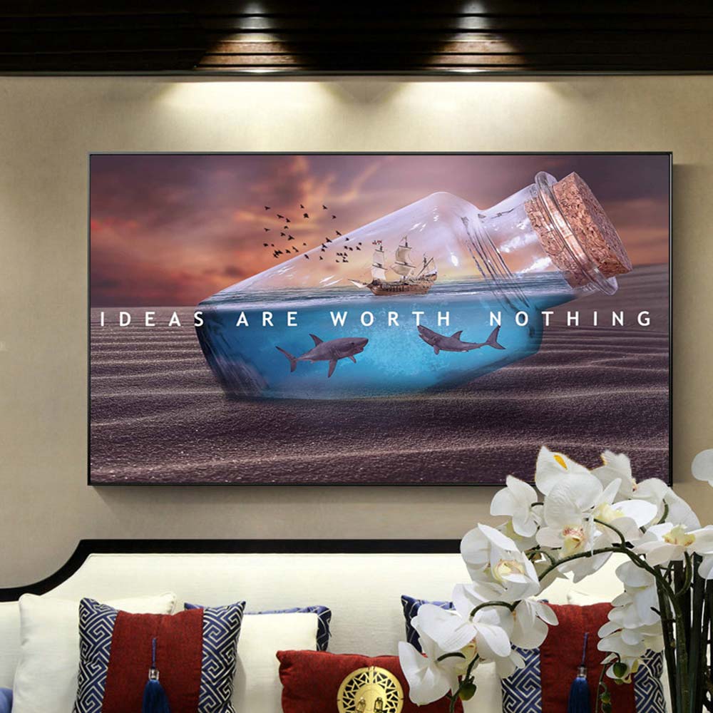 Arthia Designs - Ideas Are Worth Nothing Canvas Art - Review