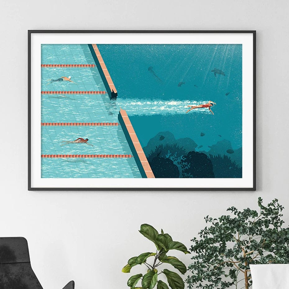 Arthia Designs - Infinite Swimming Pool Canvas Art - Review