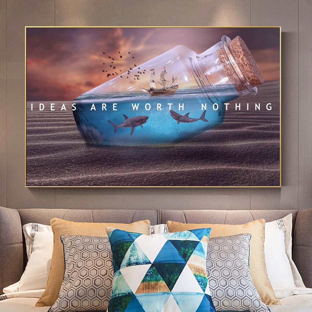 Arthia Designs - Ideas Are Worth Nothing Canvas Art - Review