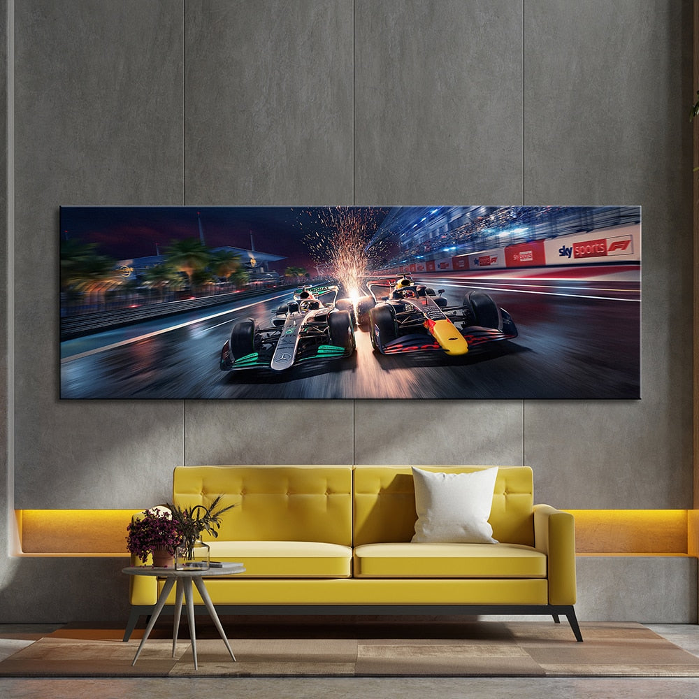 Arthia Designs - Red Bull Formula 1 Racing Cars Canvas Art - Review