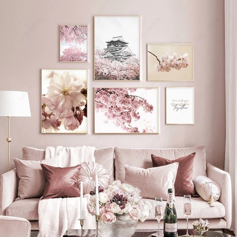 Arthia Designs - Japanese Pink Flower Scenery Canvas Art - Review