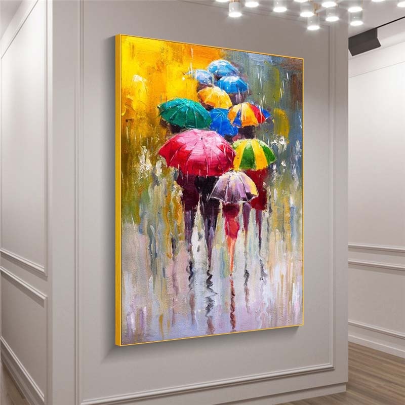 Arthia Designs - Rainy Umbrella Oil Painting Canvas Art - Review