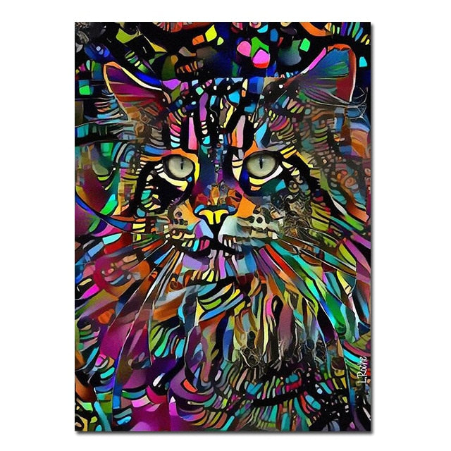 Arthia Designs - Colorful Cute Cat Canvas Art - Review