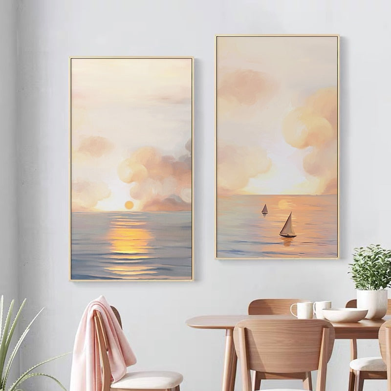 Arthia Designs - Sunset Seascape Abstract Canvas Art - Review