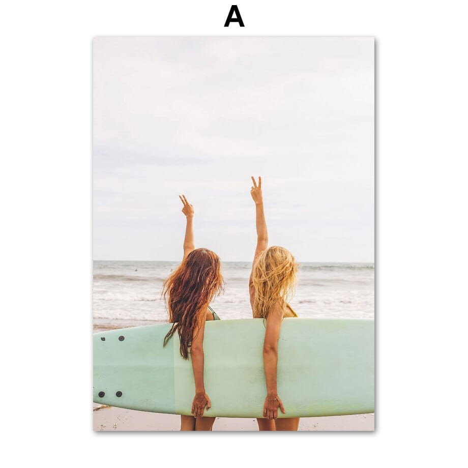 Arthia Designs - Summer Girl Surfing Time Canvas Art - Review