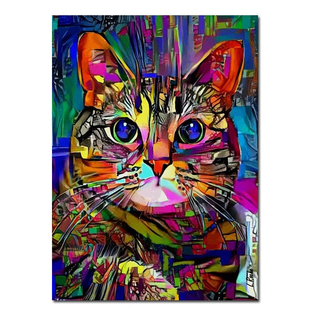 Arthia Designs - Colorful Cute Cat Canvas Art - Review