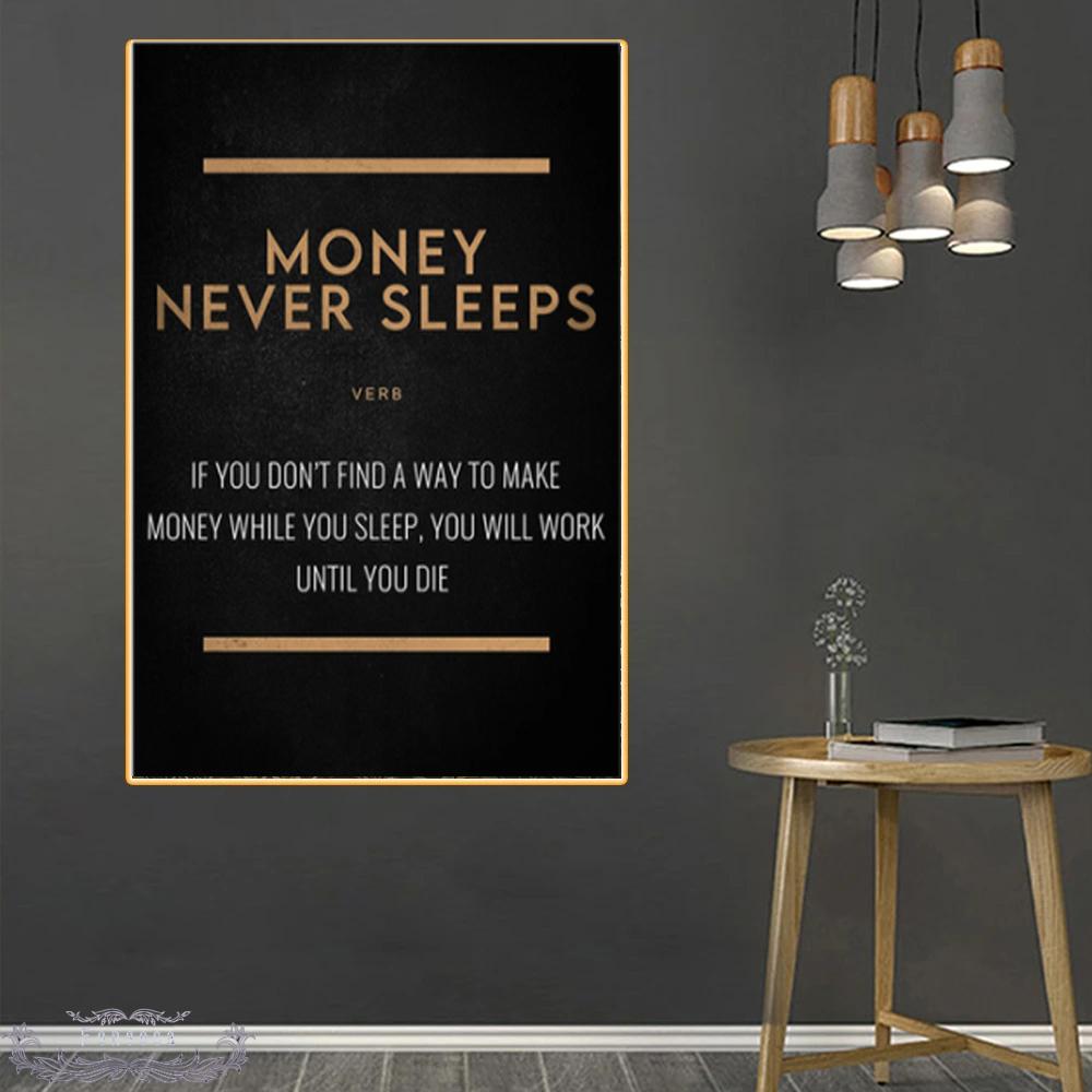 Arthia Designs - Money Never Sleeps Motivational Canvas Art - Review