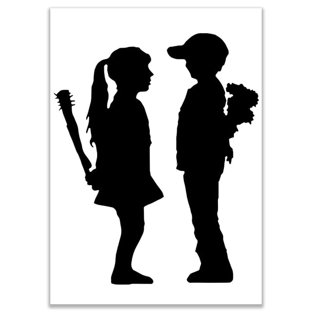 Arthia Designs - Black and White Kids Mural Canvas Art - Review