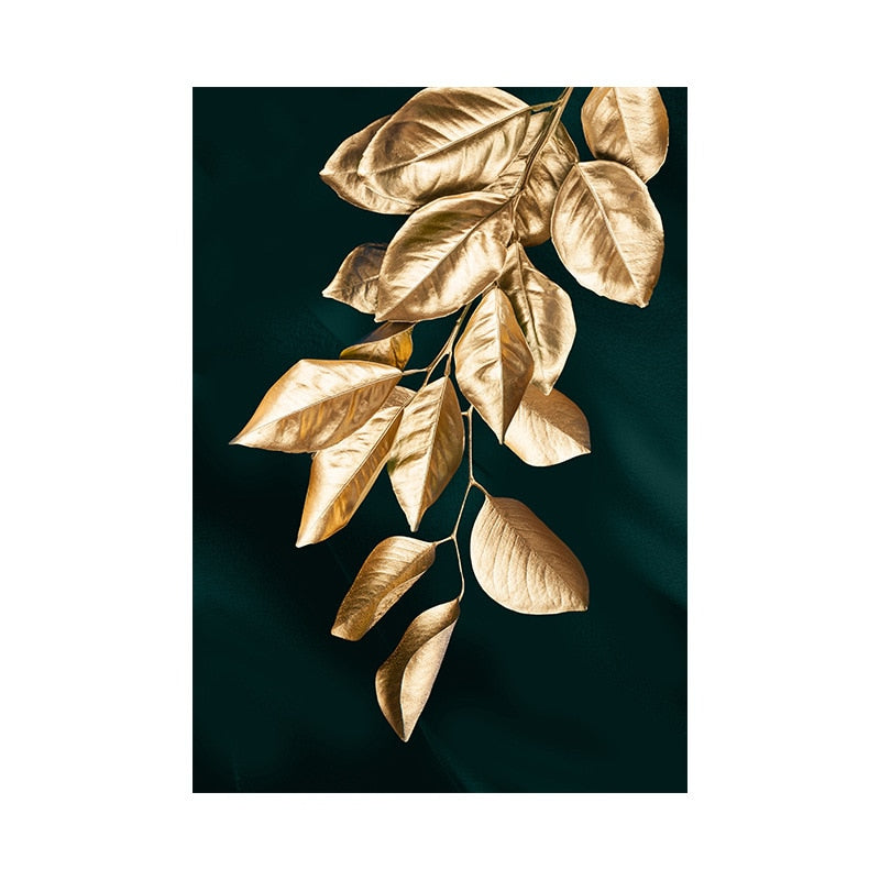 Arthia Designs - Golden Black Leaves Canvas Art - Review