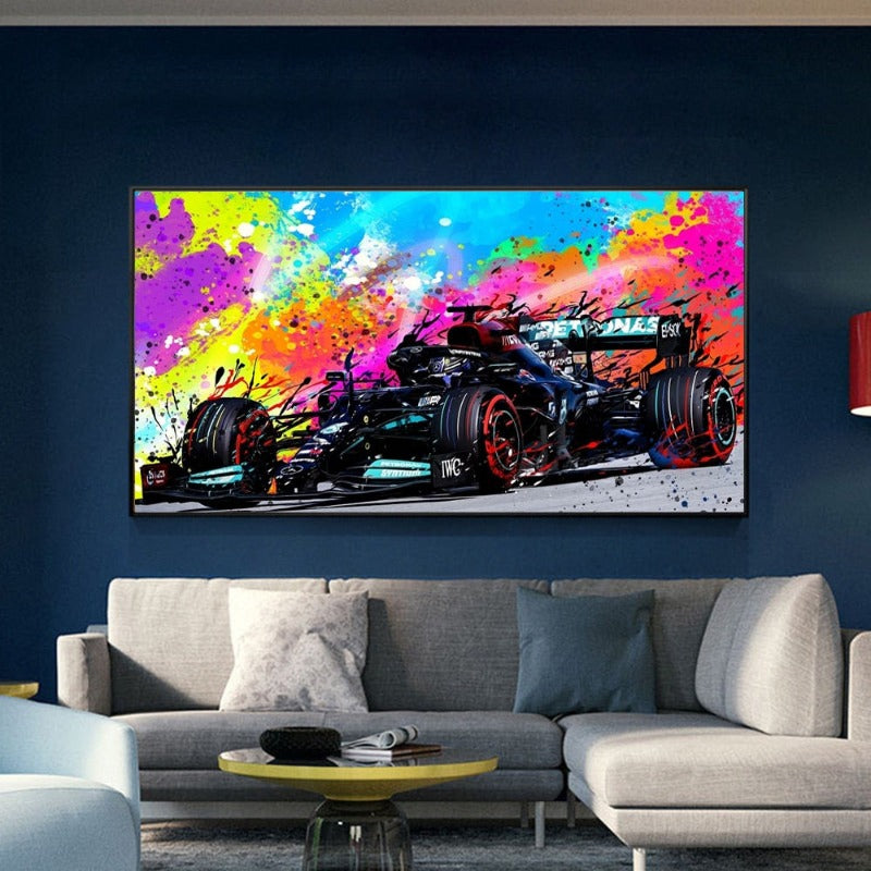 Arthia Designs - Watercolor Formula One Car Canvas Art - Review