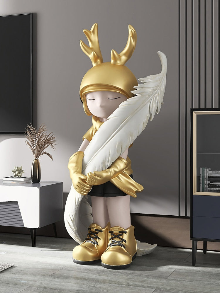 Arthia Designs - Antler Boy with Feather Statue - Review