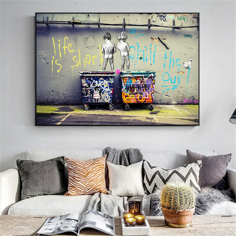 Arthia Designs - Banksy Street Graffiti Collage Canvas Art - Review