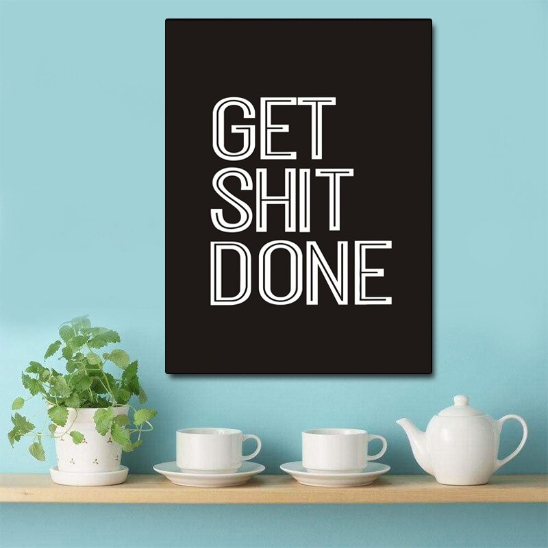 Arthia Designs - Get Shit Done Motivational Canvas Art - Review