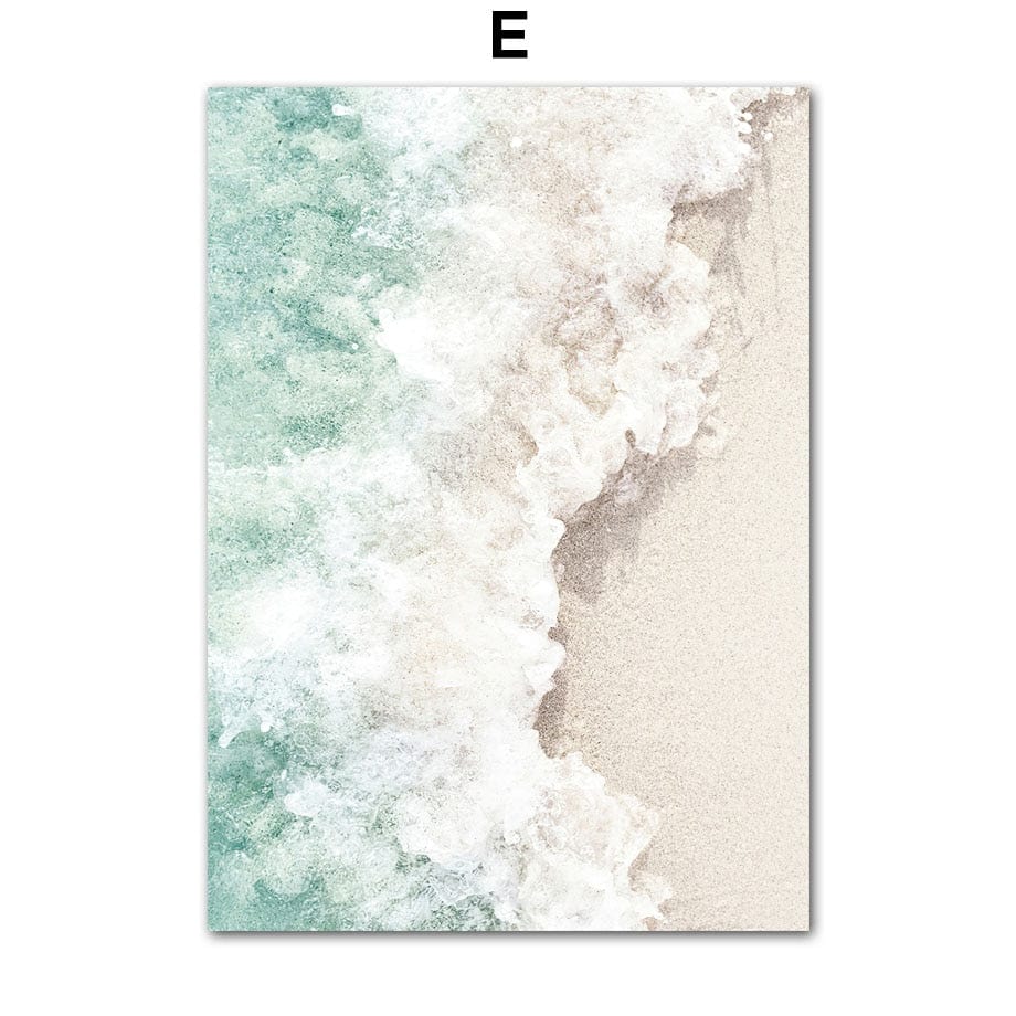 Arthia Designs - Santorini Calming Beach Wave Canvas Art - Review