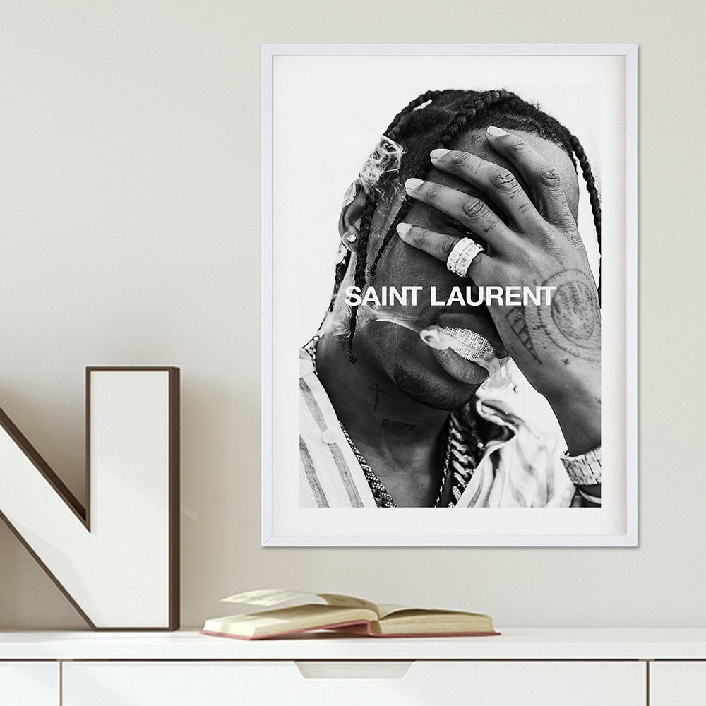 Arthia Designs - Black White Travis Scott Fashion Canvas Art - Review