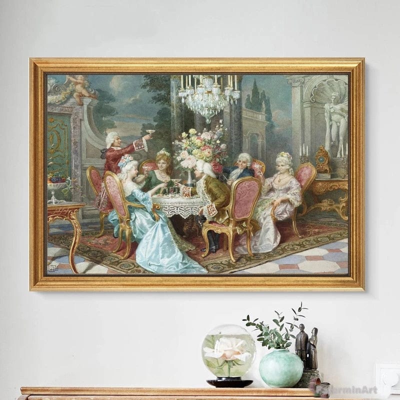 Arthia Designs - Classical Aristocrat Drinking Party Canvas Art - Review