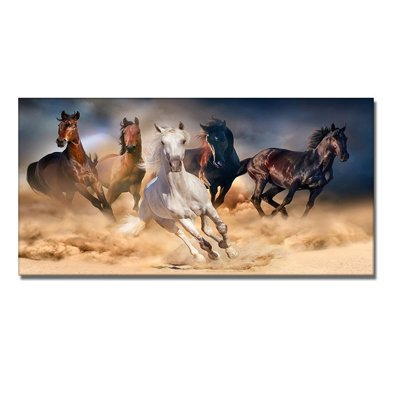 Arthia Designs - Seven Running White Horse Canvas Art - Review