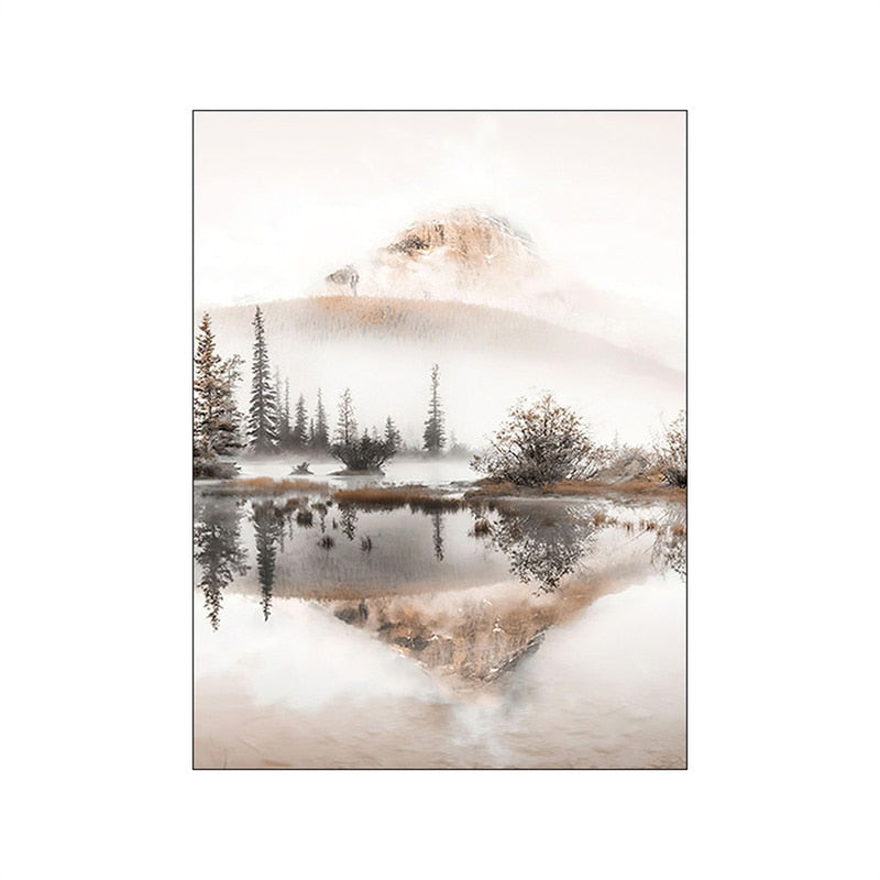 Arthia Designs - Autumn Nordic Forest Landscape Canvas Art - Review