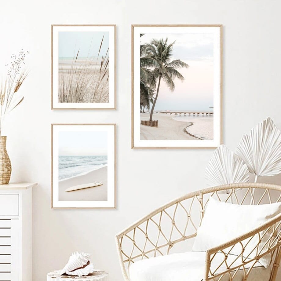 Arthia Designs - Sun Sand Surf Beach Gallery Wall Canvas Art - Review