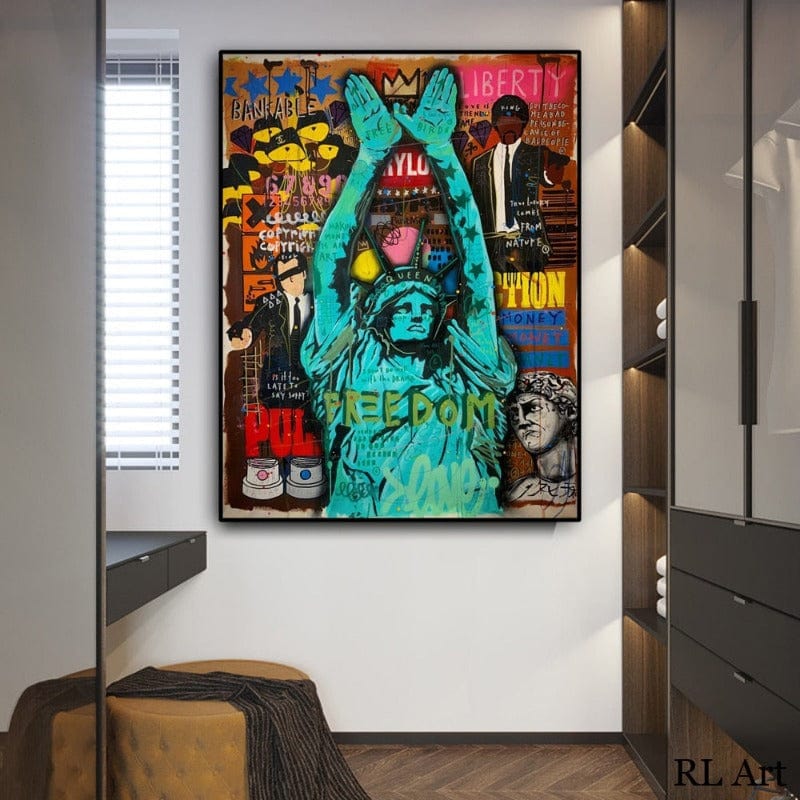 Arthia Designs - Statue of Liberty Graffiti Painting Canvas Art - Review