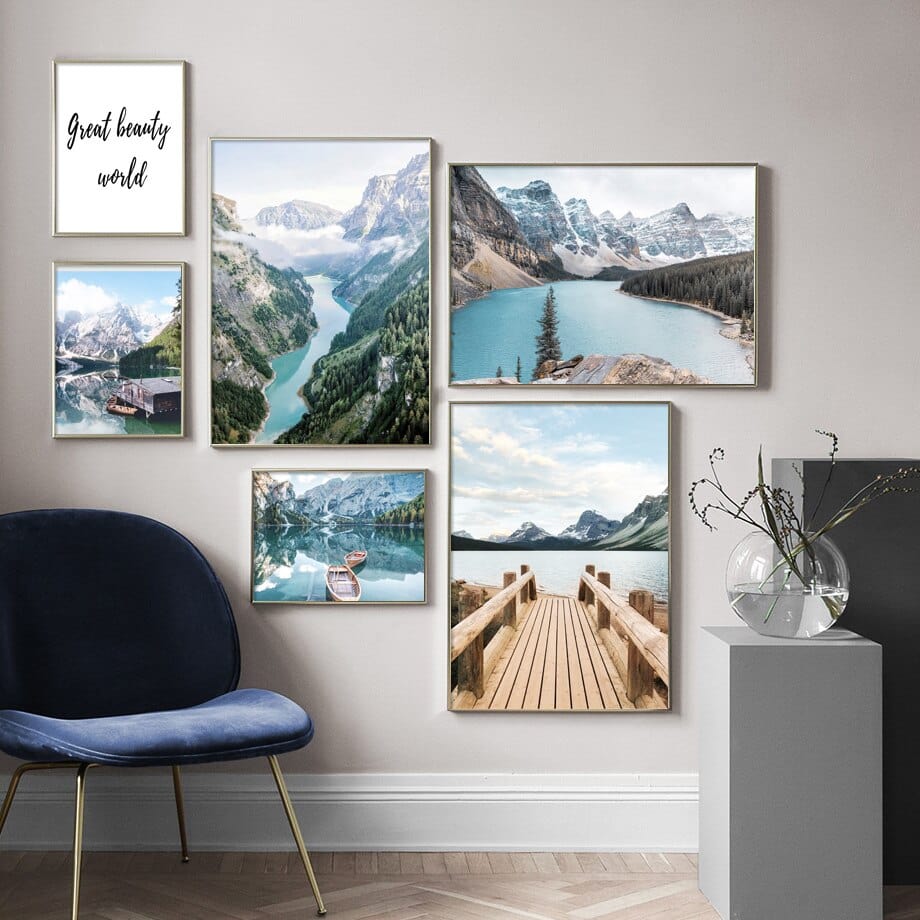 Arthia Designs - Mountain View Lake Canvas Art - Review