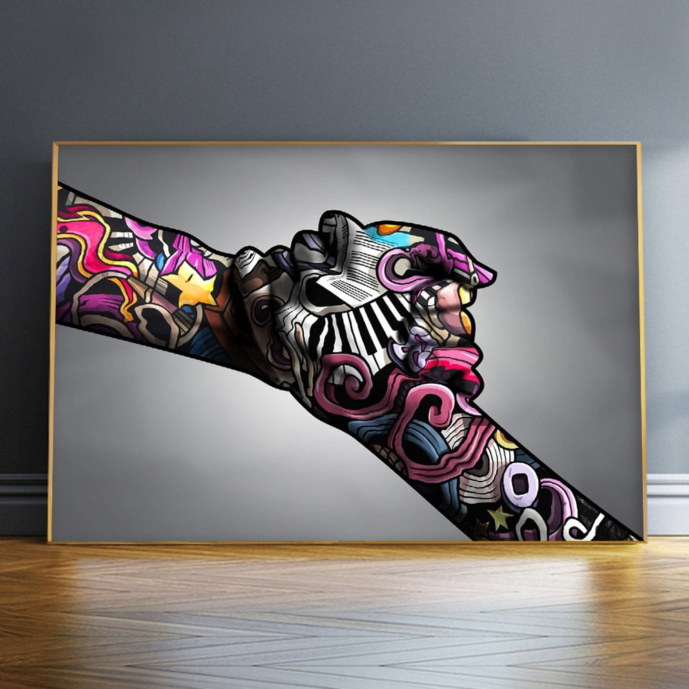 Arthia Designs - Hand Gesture Graffiti Canvas Art - Review