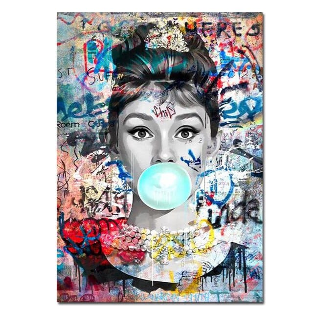 Arthia Designs - Blowing Bubble Gum Graffiti Canvas Art - Review