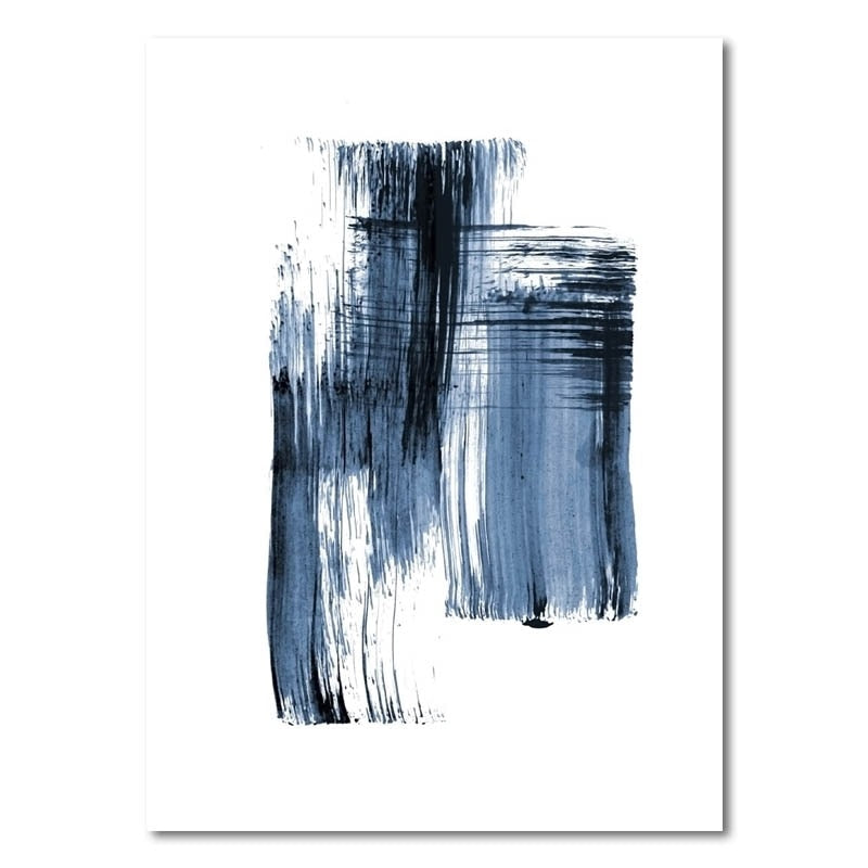 Arthia Designs - Abstract Blue Ink Stroke Canvas Art - Review