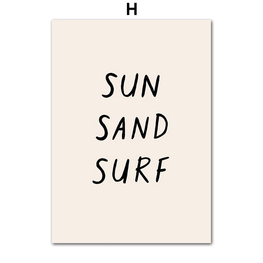 Arthia Designs - Sun Sand Surf Beach Gallery Wall Canvas Art - Review