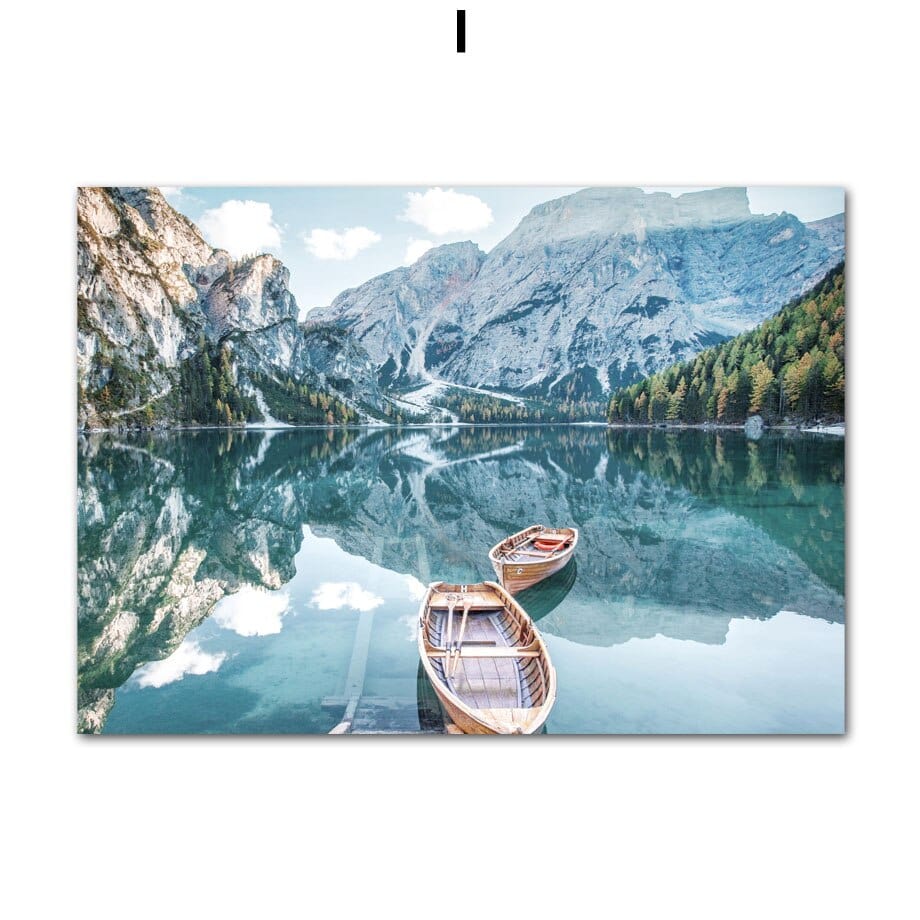 Arthia Designs - Mountain View Lake Canvas Art - Review