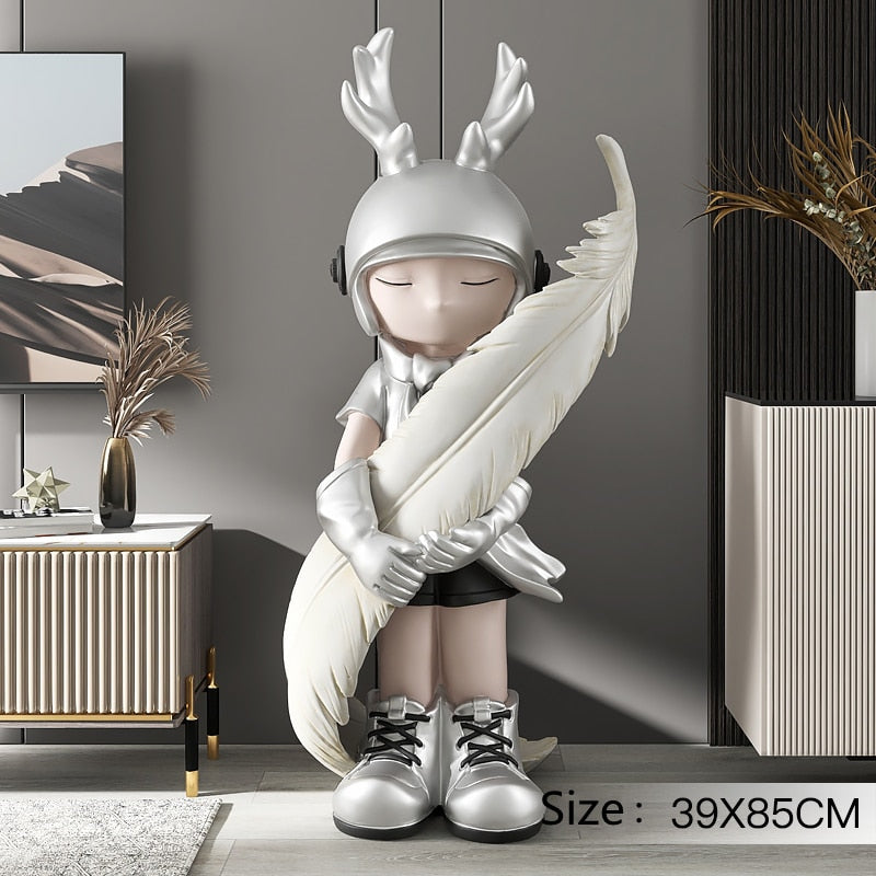 Arthia Designs - Antler Boy with Feather Statue - Review