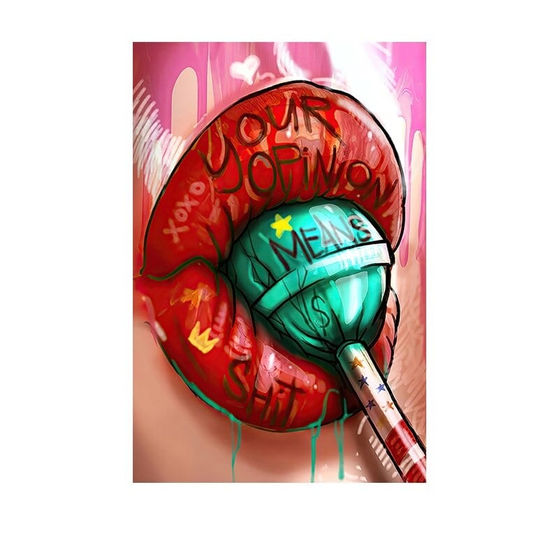 Arthia Designs - Colorful Sexy Seductive Lips Canvas Art - Review