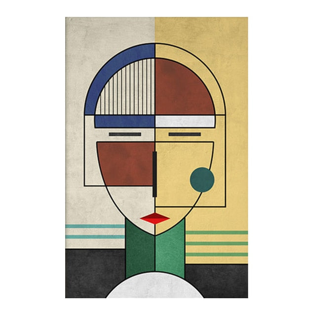 Arthia Designs - Abstract Geometric Face Figure Canvas Art - Review