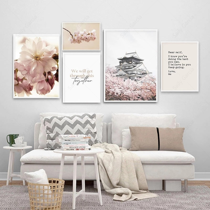 Arthia Designs - Japanese Pink Flower Scenery Canvas Art - Review