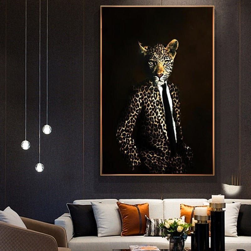 Arthia Designs - Humanoid Leopard In Suit Canvas Art - Review