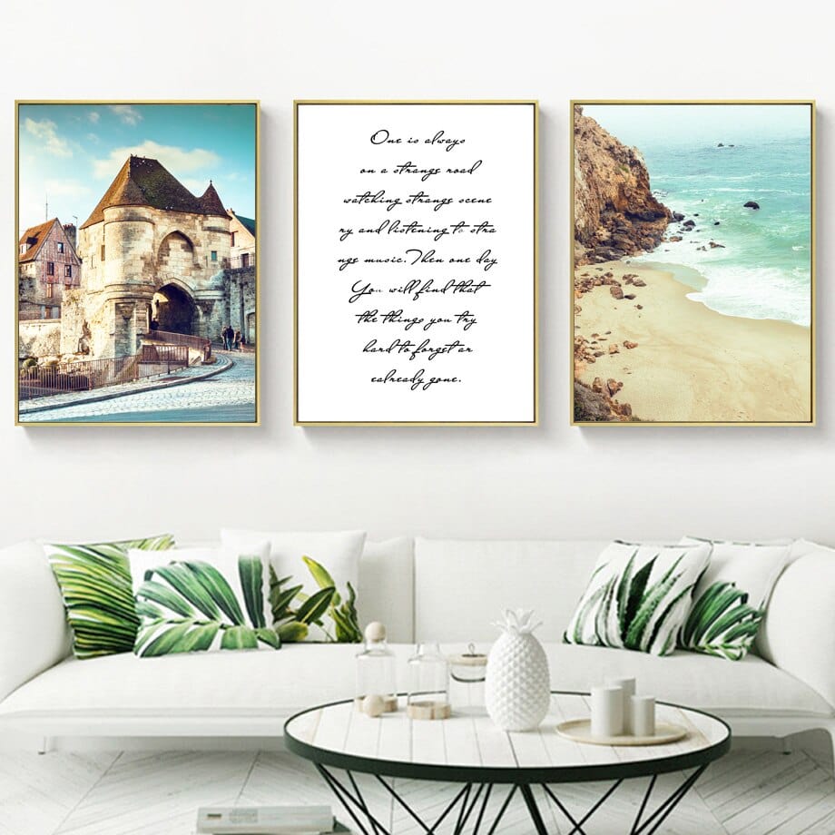 Arthia Designs - Seaside Old Castle Canvas Art - Review