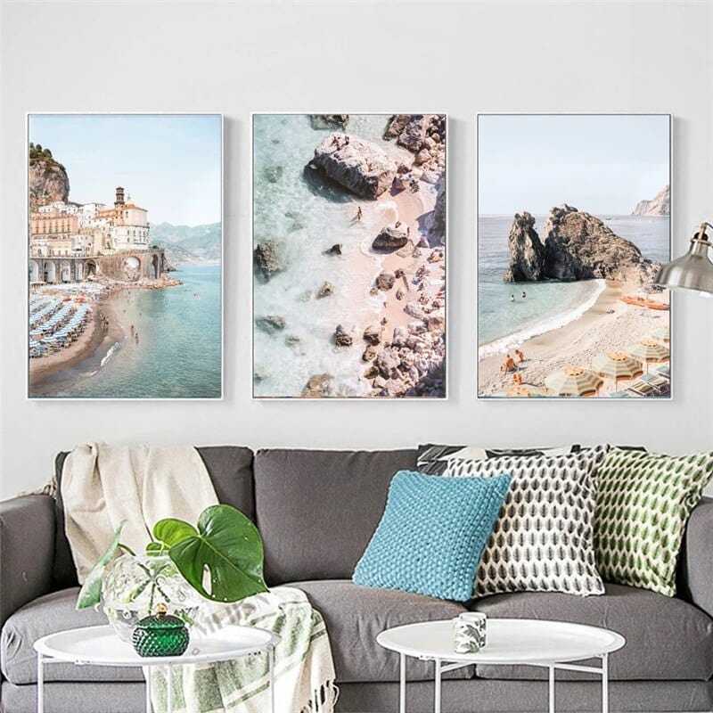 Arthia Designs - Kamari Beach Greece Canvas Art - Review